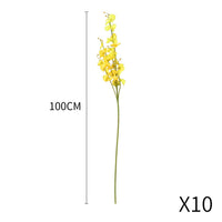 Yellow Artificial Silk Flower - 10Pcs - Notbrand