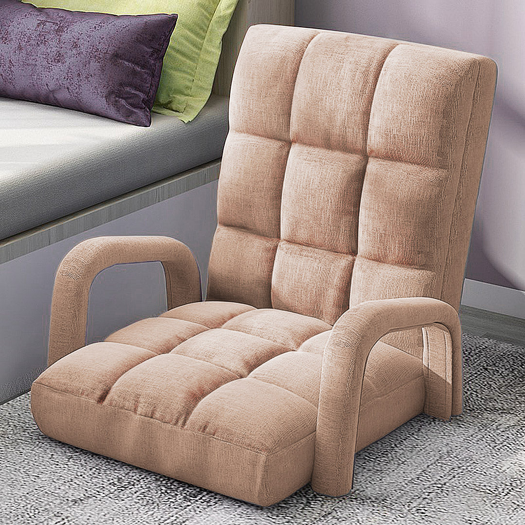 Floor Recliner Chair with Armrest - Khaki - Notbrand