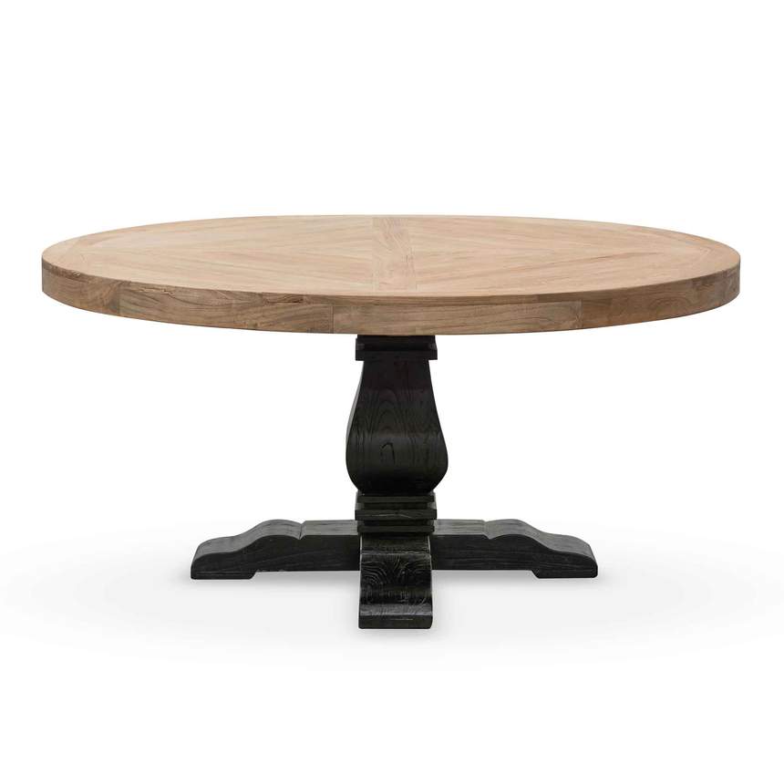 1.6m Round Dining Table - Natural in Black Base - NotBrand