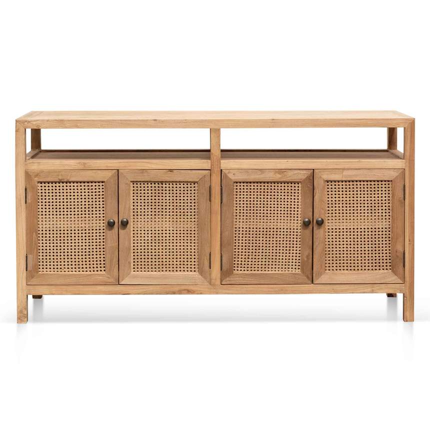 1.6m Sideboard Unit - Natural with Rattan Doors - notbrand
