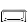 Orchid Grey Glass Dining Table - Black Base - Notbrand