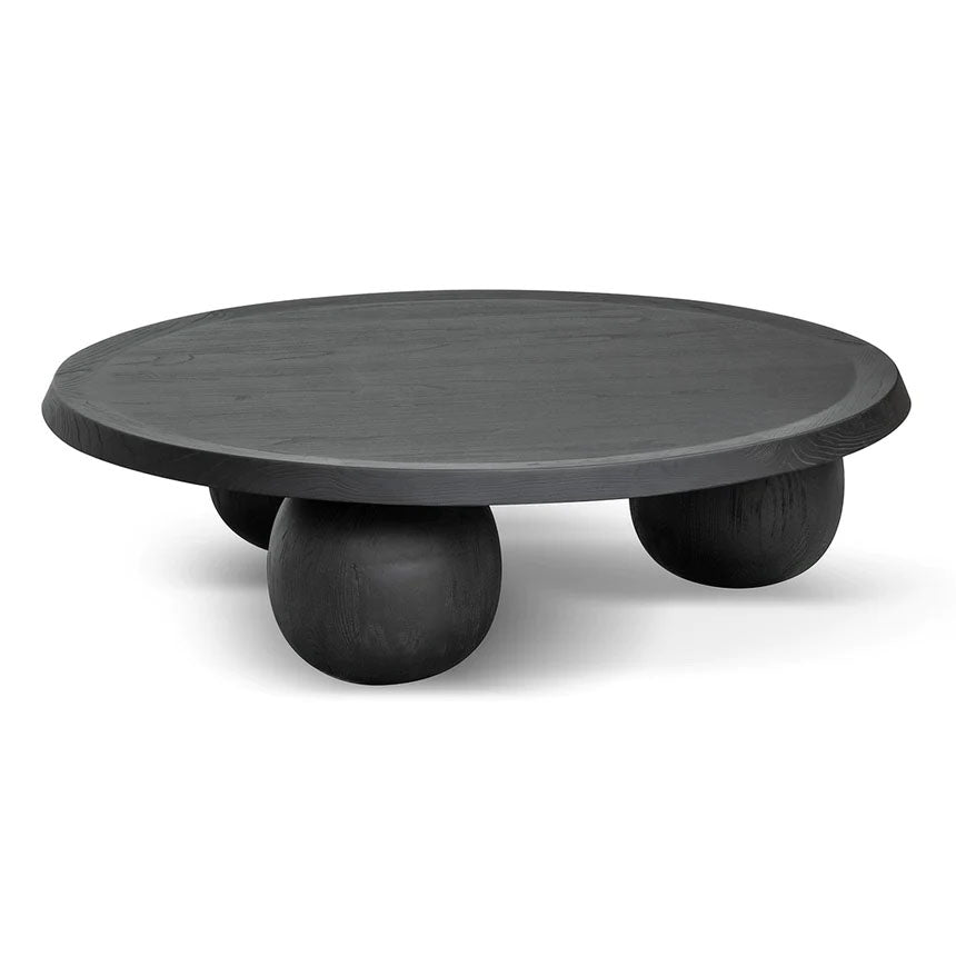 Abetti Elm Wood Ball Coffee Table - Black - Notbrand