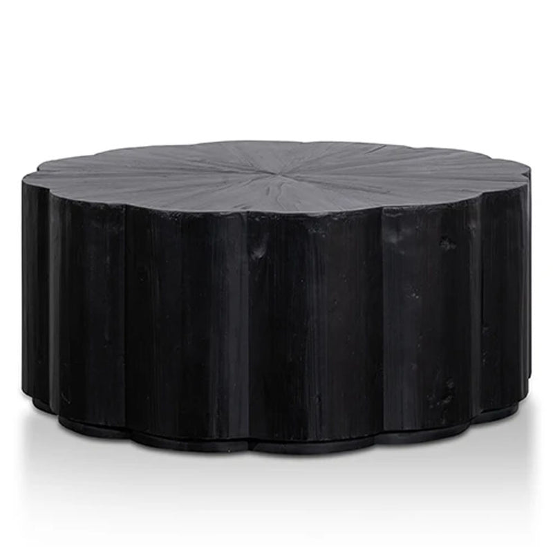 100cm Round Coffee Table - Full Black - Notbrand