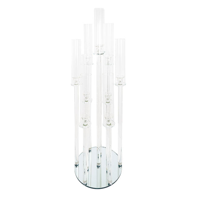 Acrylic Candelabra 10 Glass Candle Holders - Clear - Notbrand