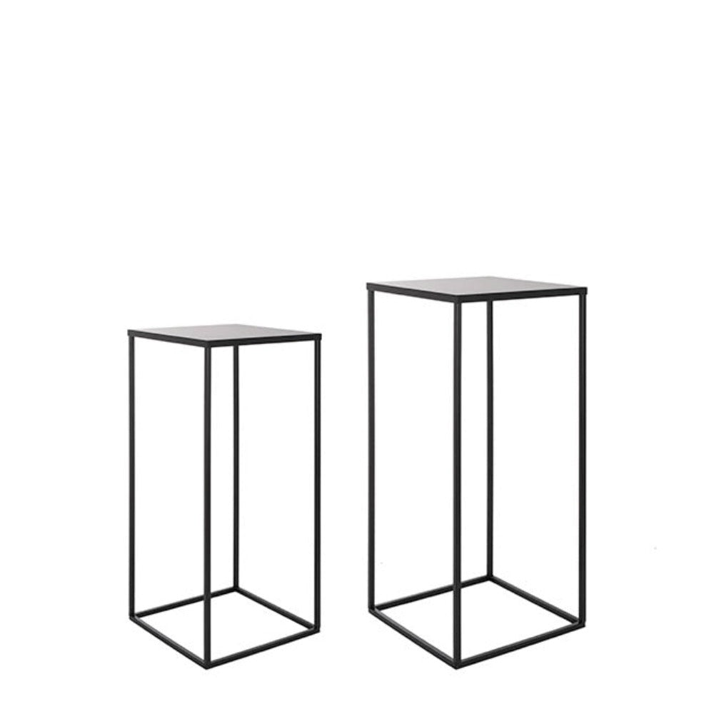 Set of 2 Metal Centerpiece Table Stand - Black - Notbrand