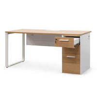 Seater Office Desk - Natural and White - Notbrand