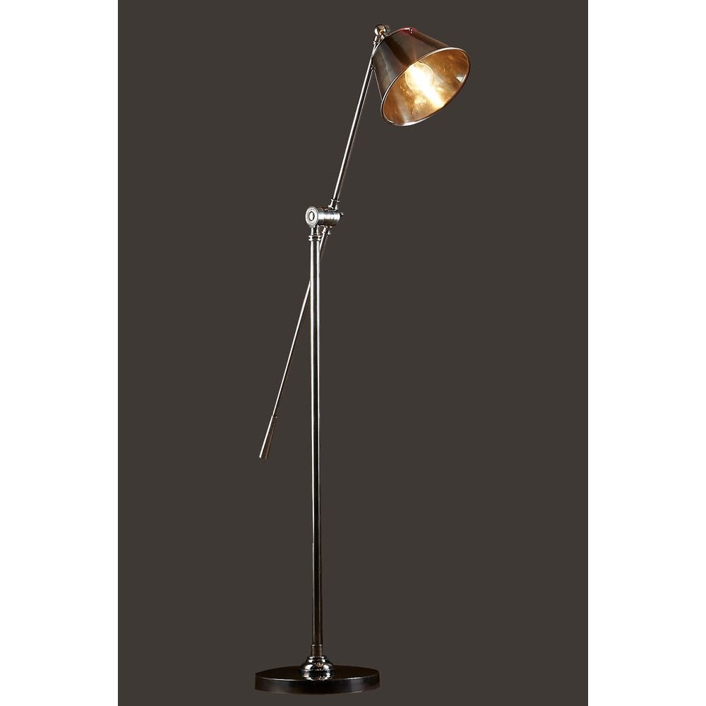 Winslow Brass Floor Lamp - Antique Silver - Notbrand