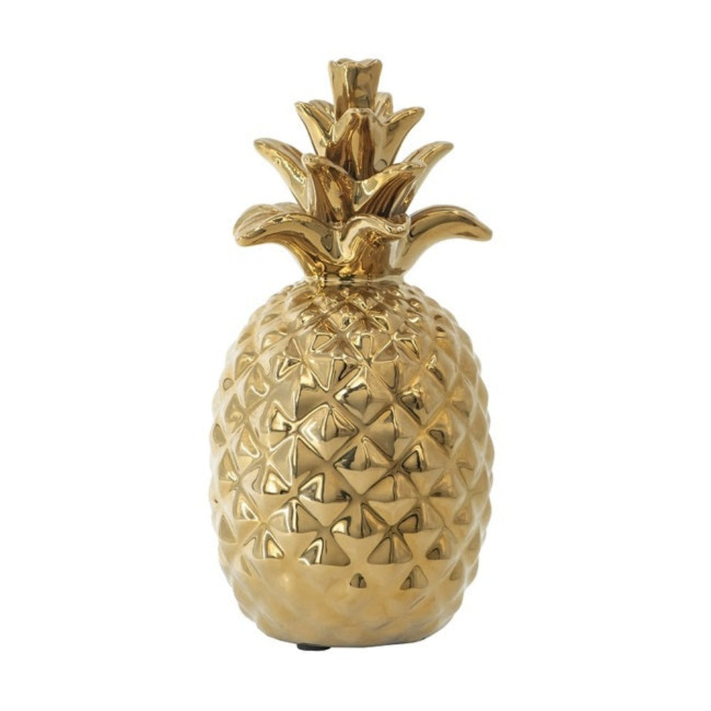 Pineapple Ceramic Ornament in Gold - Large - Notbrand