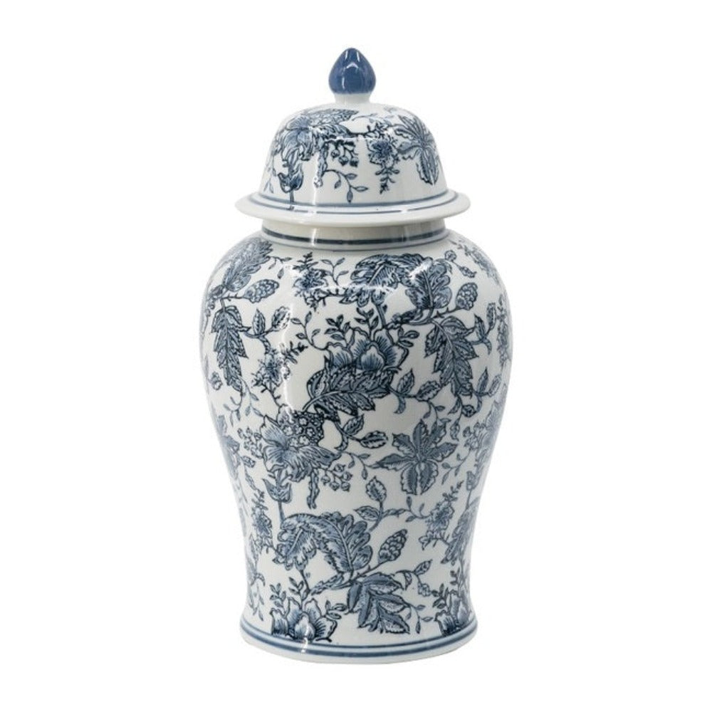 Chinoiserie Porcelain Ginger Jar in Blue & White- Medium - Notbrand