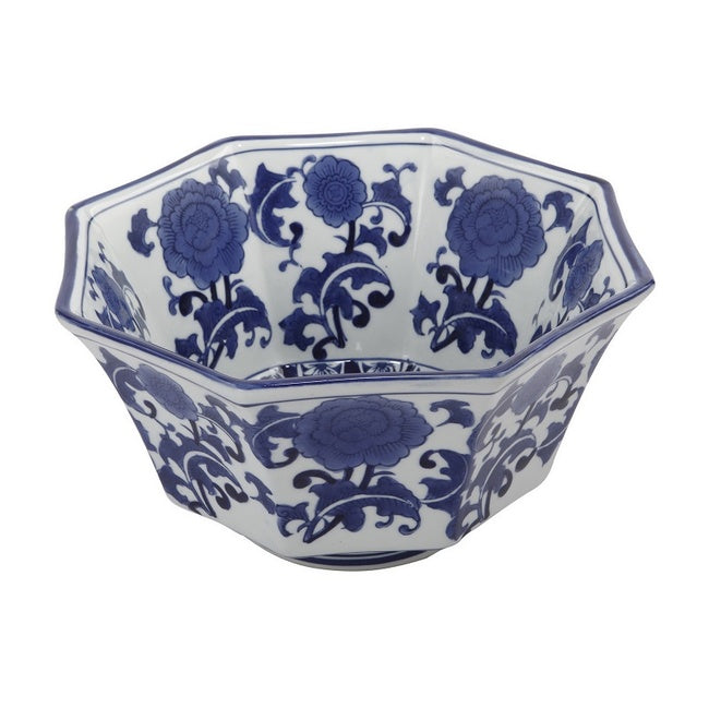 Ise Porcelain Centerpiece Decor Bowl - Blue and White - Notbrand