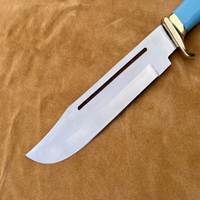 Garrik Handmade Steel Hunting Bowie Knife with Leather Sheath - Notbrand
