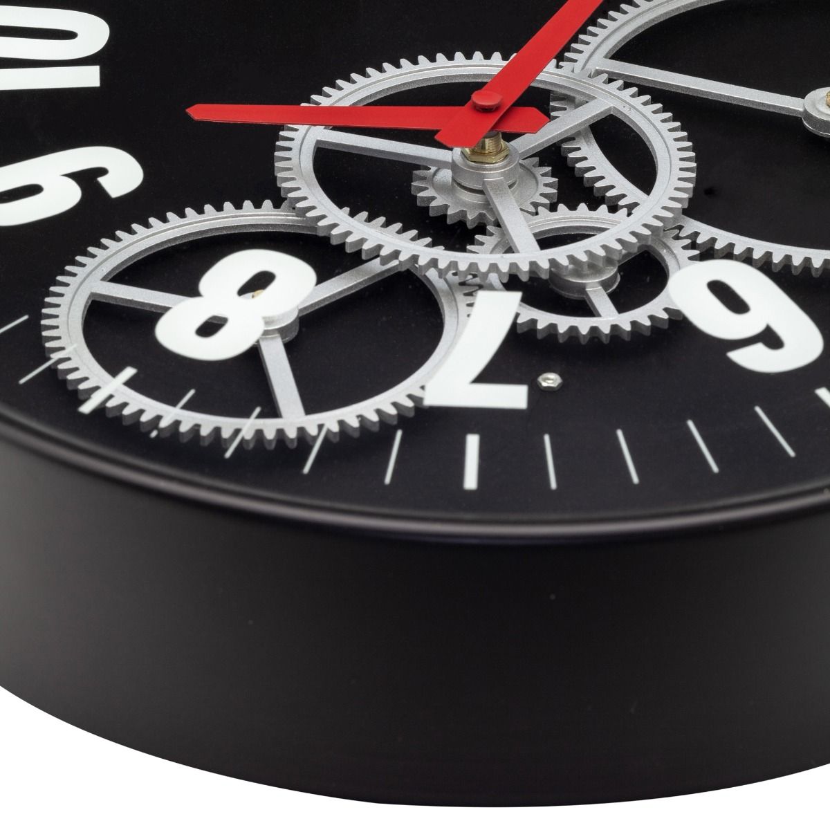 NeXtime Modern Gear Wall Clock 36cm Black - Notbrand