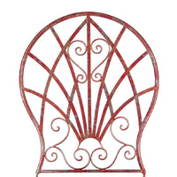 Outdoor Metal Round Table & Chairs Set in Antique Red - 3 Piece Set - Notbrand