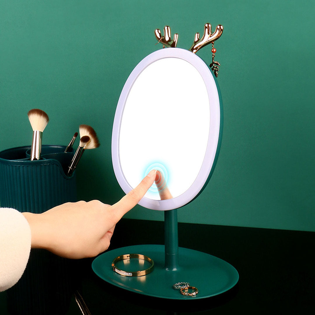 Antler LED Light Makeup Mirror - Green - Notbrand