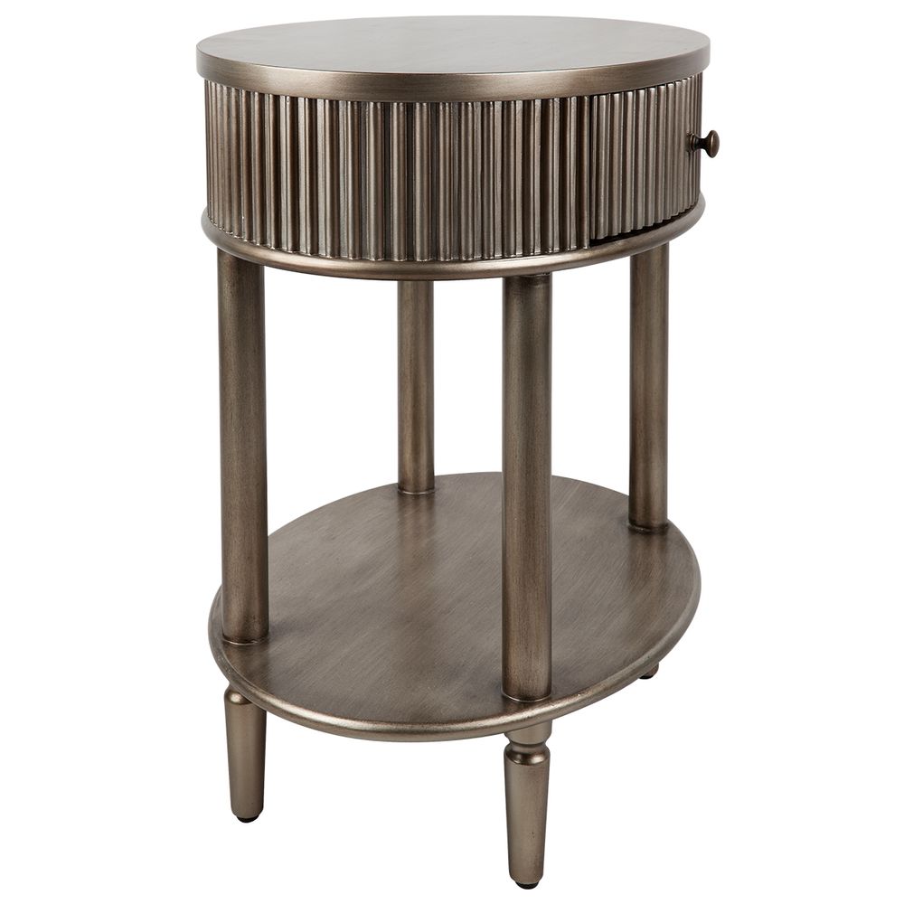 Arielle Antique Gold Bedside Table - Small - Notbrand