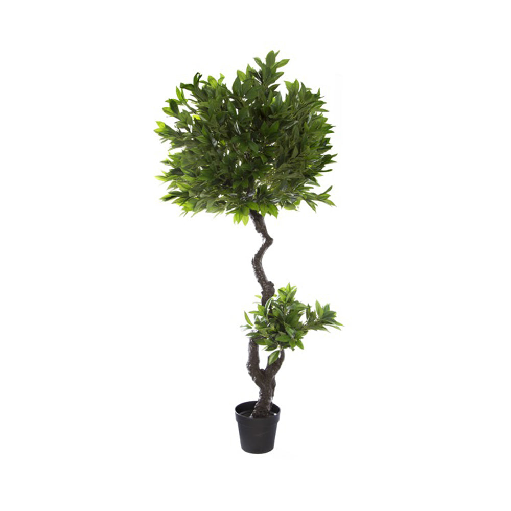 Artificial Topiary Tree Laurel Leaf Potted Green (160cmH) - Notbrand