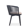 Hozha Teak Wood Dining Chair - Black - Notbrand