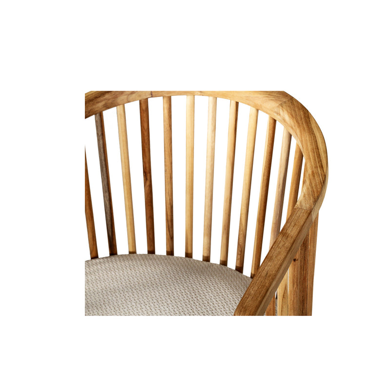 Hozha Teak Wood Dining Chair – Natural - Notbrand