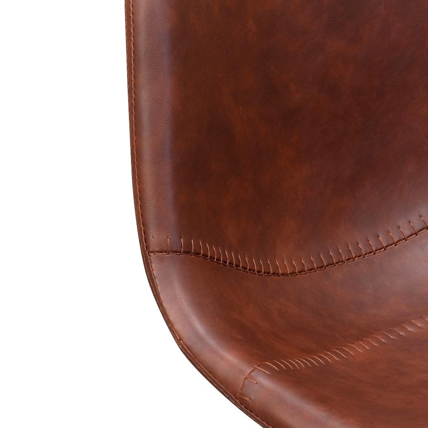 Set of 2 Cinnamon Brown PU Leather Bar Stool - 80cm - Notbrand