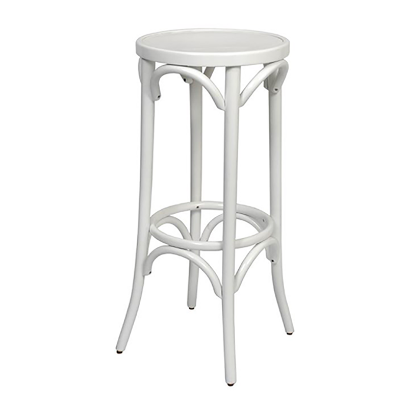 Bentwood Set of 2 Timber Stool in White - 610H - Notbrand