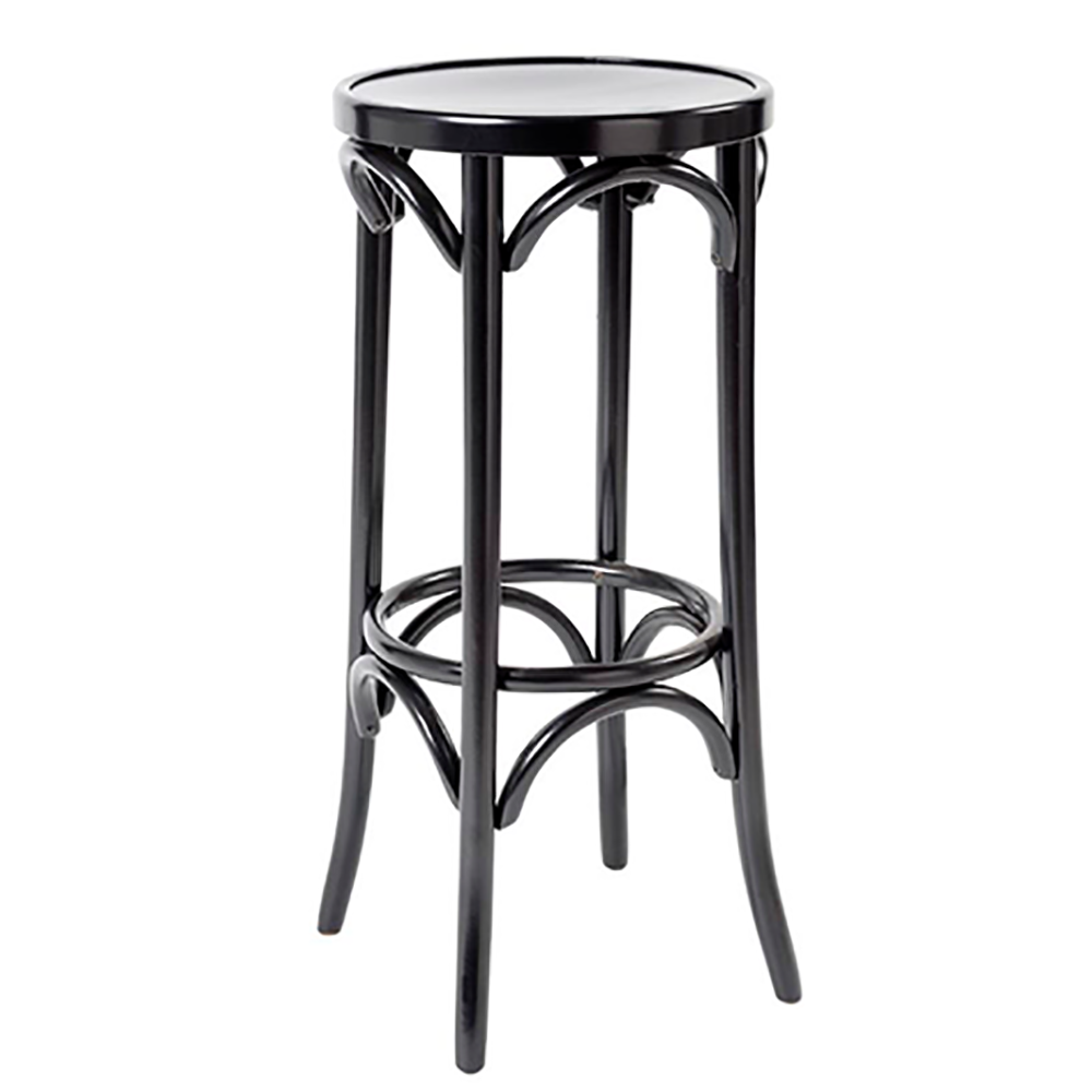 Bentwood Set of 2 Timber Stool in Black - 800H - Notbrand