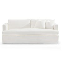 Birkshire Slip Cover 3 Seater Sofa - White - Notbrand