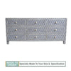 Mishka Bone Inlay 9 Drawer Sideboard Honeycomb Design Grey - Notbrand