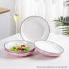 Ceramic Dinnerware Set With 4 Spoons in Pink - Set of 10 - Notbrand