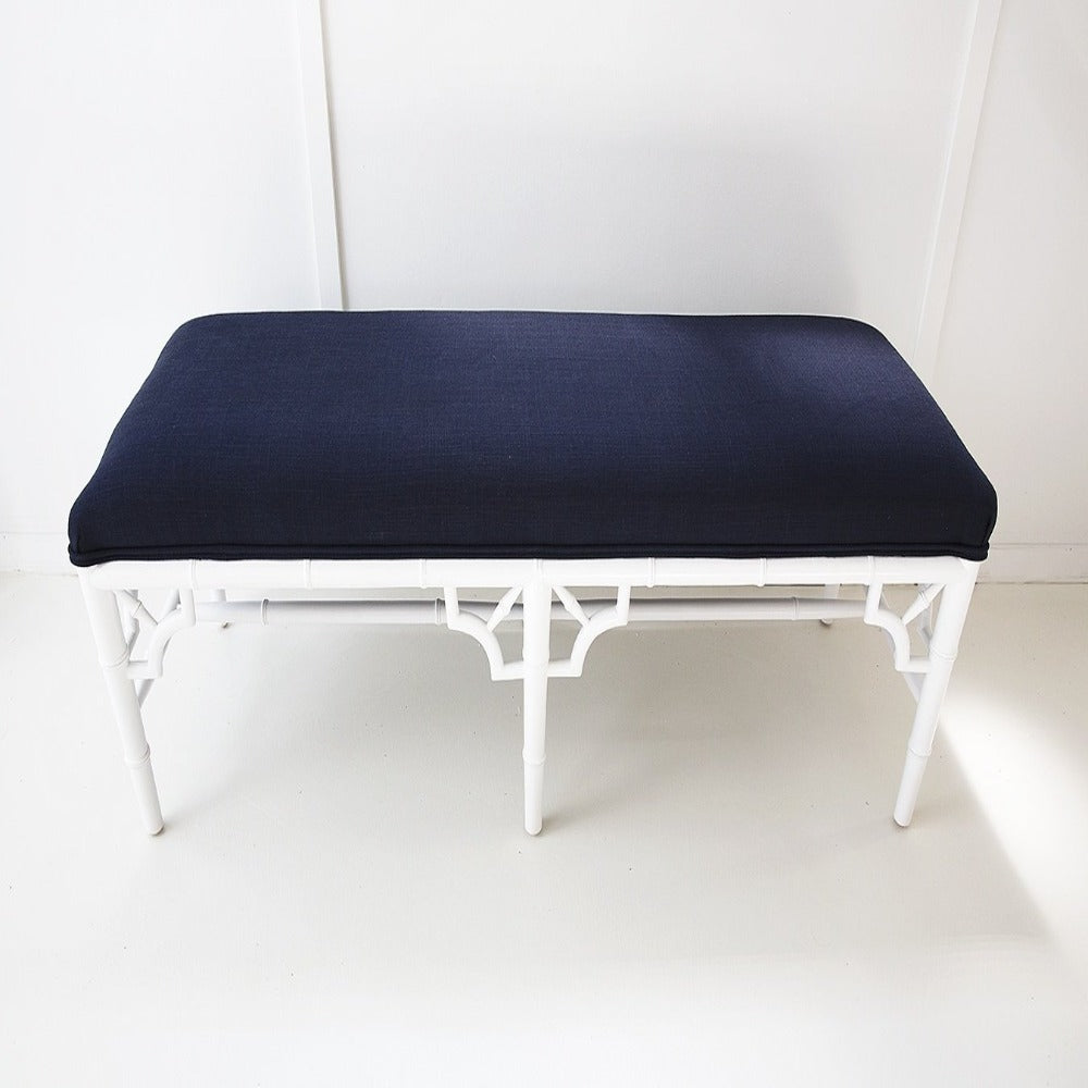 Chippendale Bench Seat | Bed End | White - Notbrand