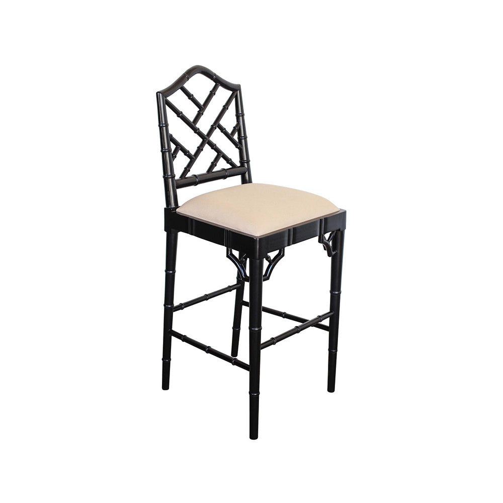 Paloma Chippendale Counter Stool – Black - Notbrand