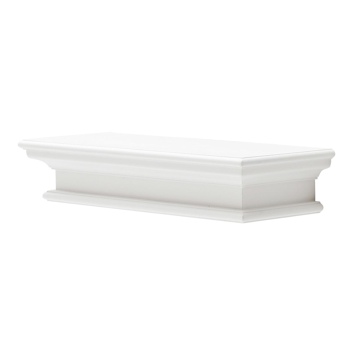 Halifax Timber Floating Wall Shelf-Medium Classic White - Notbrand