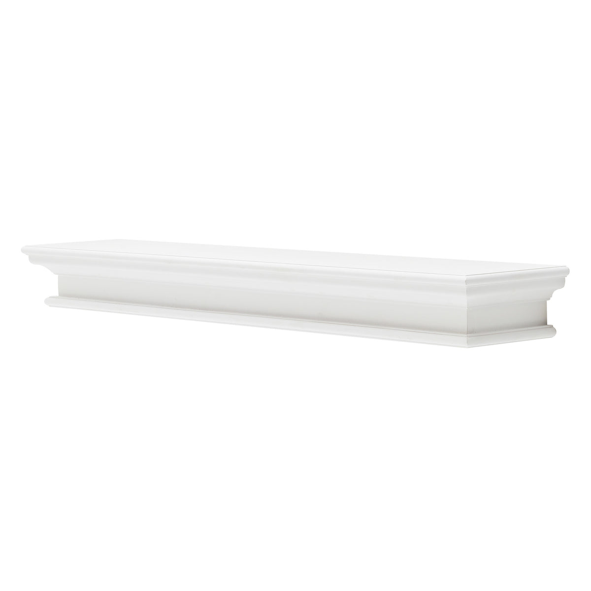 Halifax Timber Floating Wall Shelf, Extra Long Classic White - Notbrand