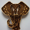 Vrarkil Handcrafted Elephant Wooden Mandala Wall Art - Natural - Notbrand