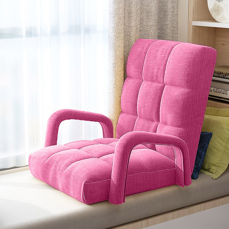 Floor Recliner Chair with Armrest - Pink - Notbrand