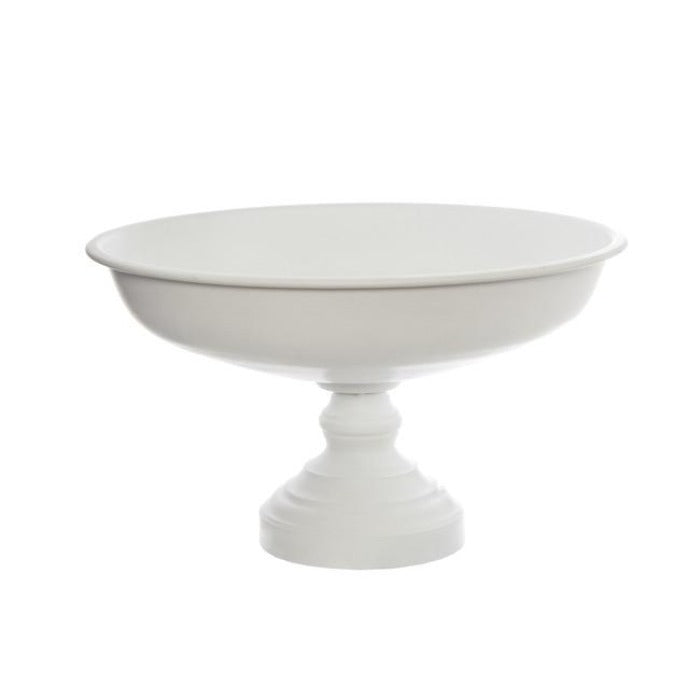 Footed Metal Bowl - White - Notbrand