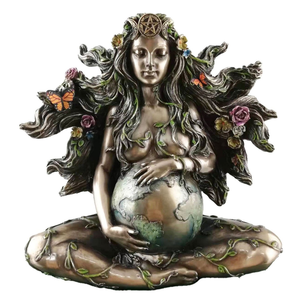 GAIA Goddess of the Earth Bronze Figurine - Notbrand