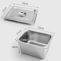 Gastronorm Full Size 1/2 GN Pan With Lid - Range - Notbrand