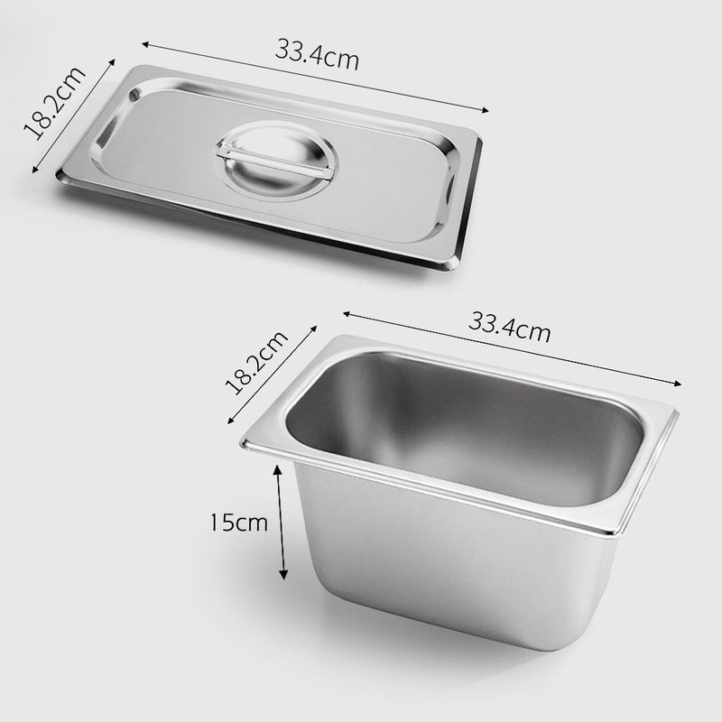 Gastronorm Full Size 1/3 GN Pan With Lid - Range - Notbrand
