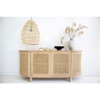 Tropical Springs Four Door Sideboard – Rounded End - Notbrand
