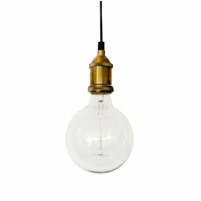 Geoly Industrial Bare Edison Hanging Bulb - Brass/Chrome - Notbrand