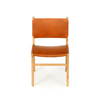 Jubilee Flat Leather Dining Chair - Tan - Notbrand