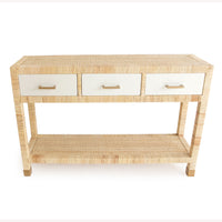 Justus Rattan Console Table - Three Drawer - Notbrand