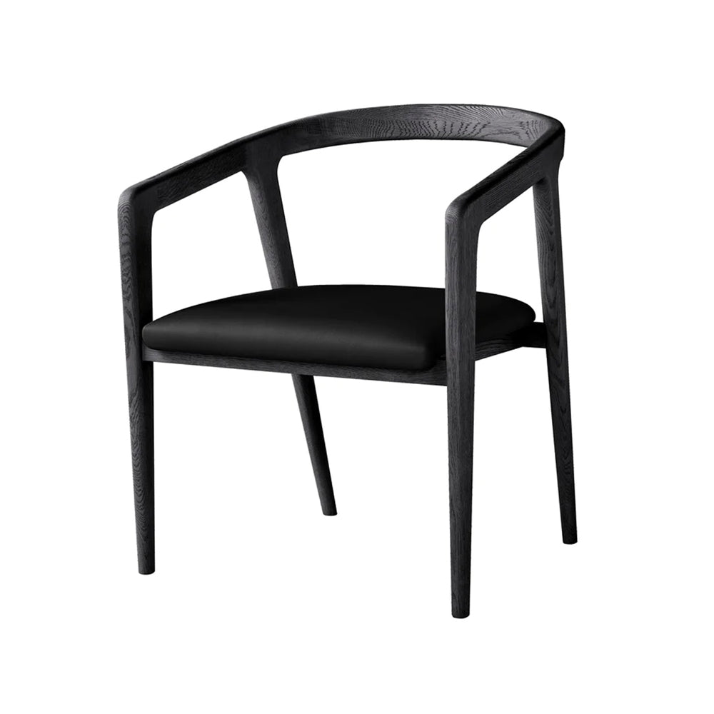 Koriga Faux Leather Dining Chair - Black - Notbrand