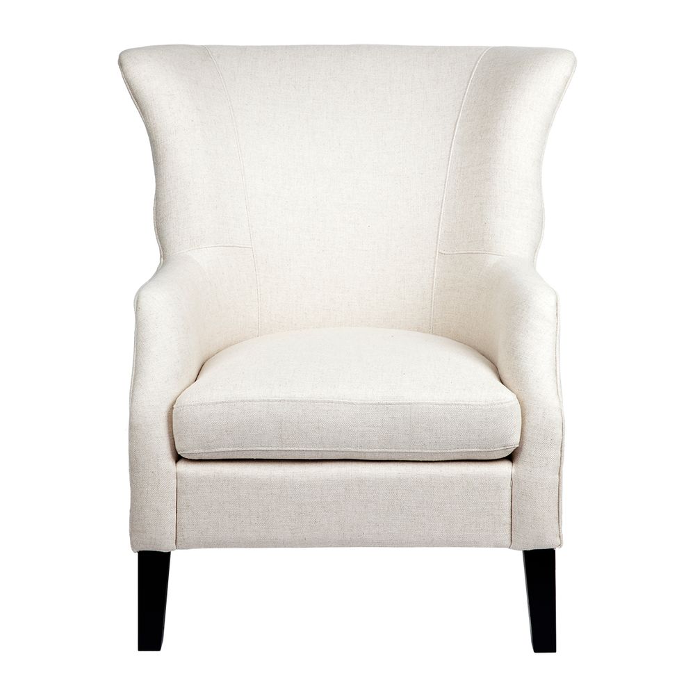 Kristian Wing Back Linen Occasional Chair - Natural - Notbrand