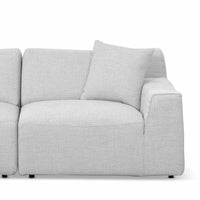 Alie 3 Seater Left Chaise Sofa - Passive Grey - Notbrand