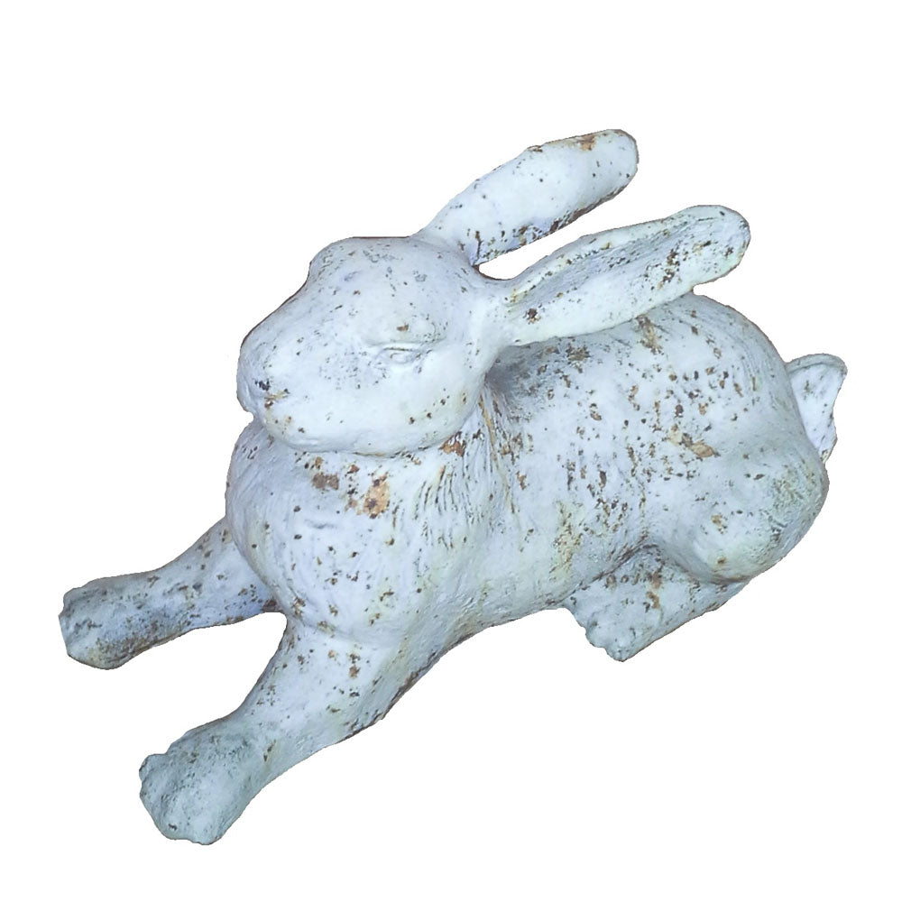 Cast Iron Lying Rabbit Figurine Garden Decor - Large - Notbrand