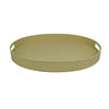 Morthil Off White Leather Oval Tray - Notbrand