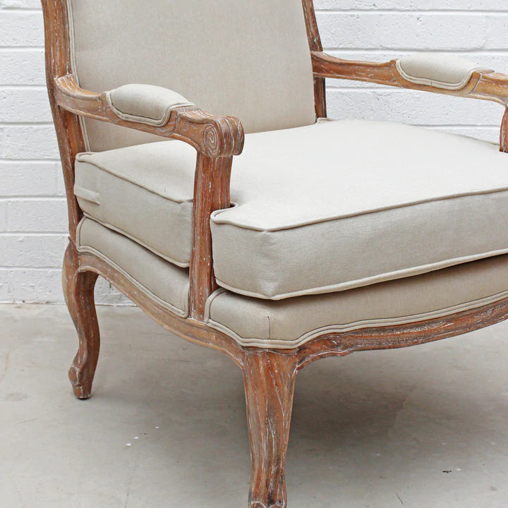 Versaille Mindy Wood Armchair - Weathered Oak - Notbrand