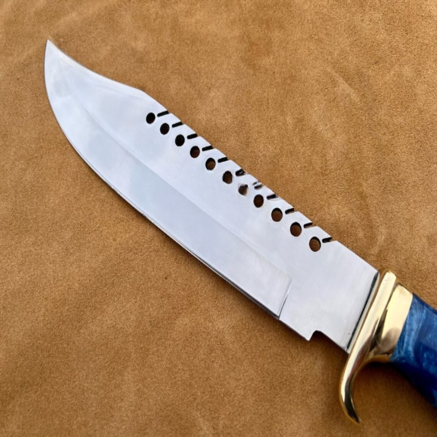 Hand Made Steel Hunting Bowie Knife with Leather Sheath - Notbrand