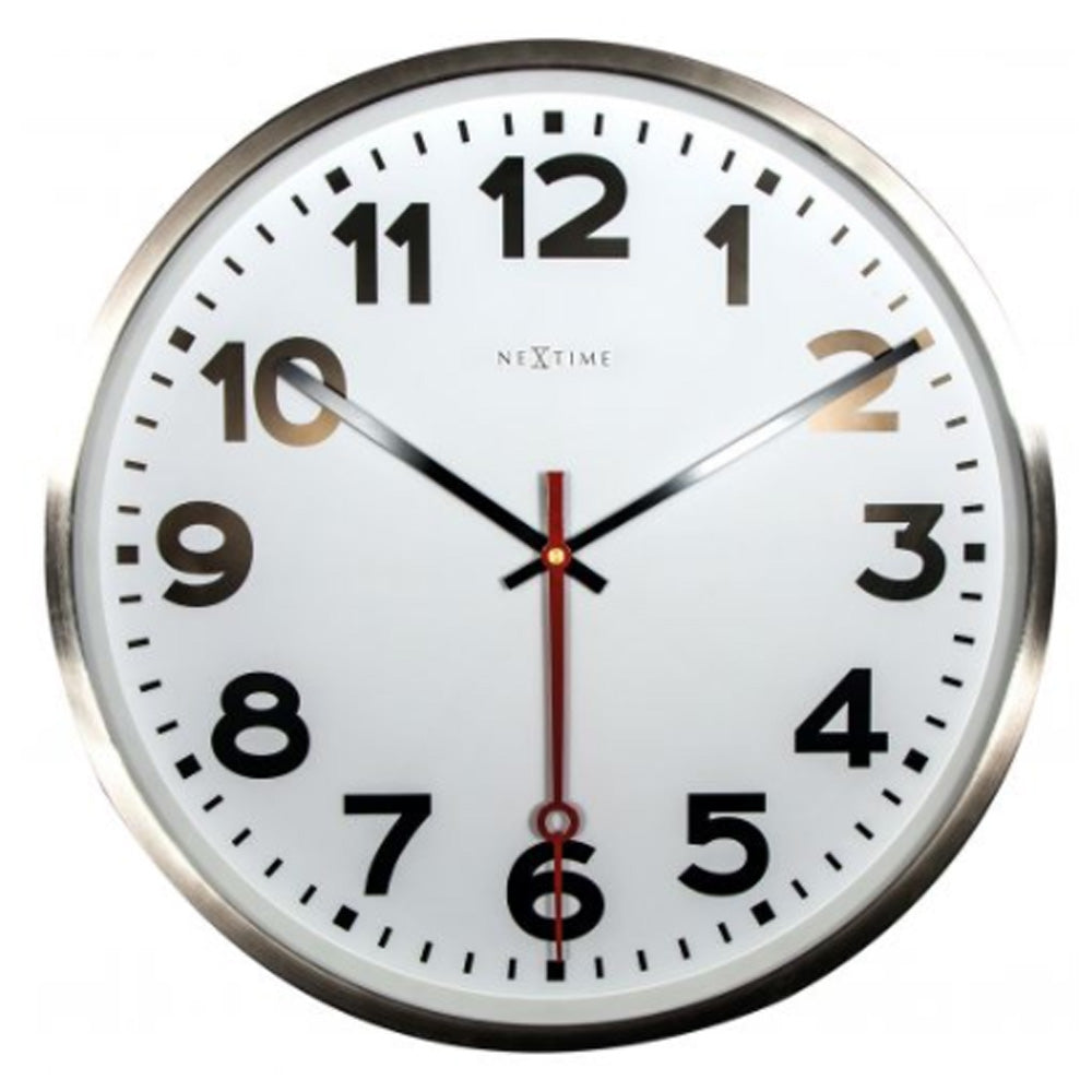 NeXtime Super Station Wall Clock 55cm White - Notbrand